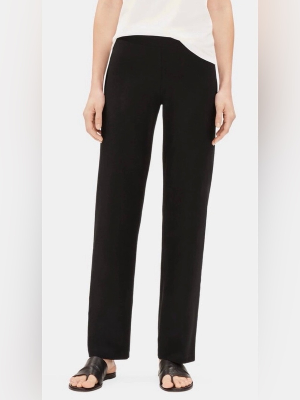 EILEEN FISHER WASHABLE STRETCH CREPE
PANTS, SIZE M.